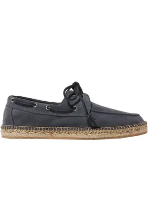 Scarosso Buty, Mężczyzna, Szary, 45 EU, Zamsz, Szare zamszowe espadryle typu boat-shoe