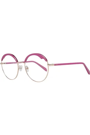 Emilio Pucci Akcesoria, Kobieta, Różowy, ONE SIZE, Różowe Złote Okulary Optyczne Damskie