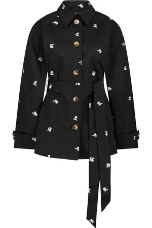 Fabienne Chapot Płaszcze, Kobieta, Czarny, M, Troy Trenchcoat Short