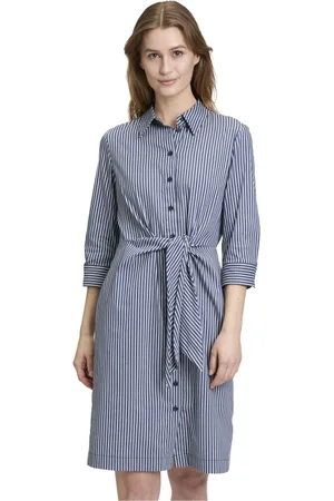 Betty & Co Sukienki, Kobieta, Niebieski, 2XL, Sukienka koszulowa z kieszeniami