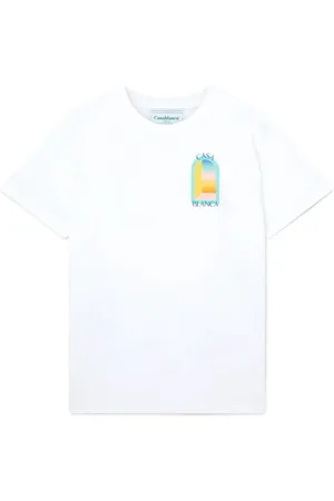 Casablanca Koszulki, Mężczyzna, Biały, XL, Kolorowy T-shirt
