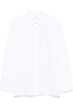 Saint Laurent Koszule, Mężczyzna, Biały, L, Bawełna, Biała koszula z ostrym kołnierzykiem
