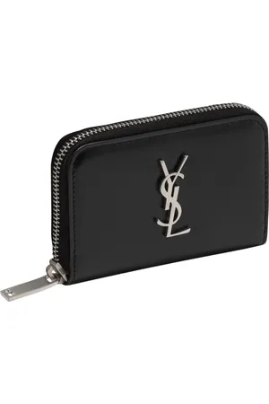 Saint Laurent Akcesoria, Mężczyzna, Czarny, ONE SIZE, Skóra, Portfel Zip Around