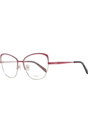Emilio Pucci Akcesoria, Kobieta, Czerwony, ONE SIZE, Czerwone Okulary Optyczne Cat Eye