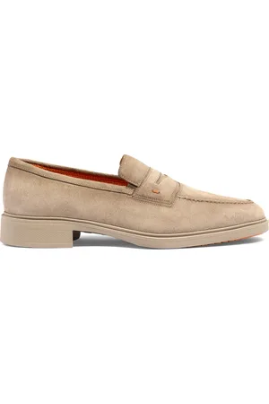 santoni Buty, Mężczyzna, Beżowy, 46 EU, Skóra, Wsuwane mokasyny Easy