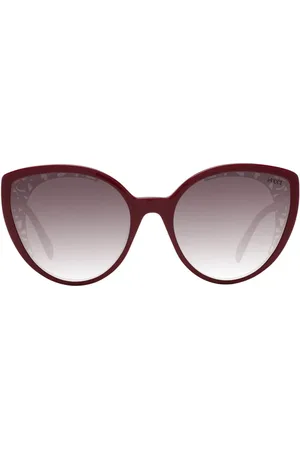 Emilio Pucci Akcesoria, Kobieta, Czerwony, ONE SIZE, Czerwone Okulary Przeciwsłoneczne z Gradientem Motyla