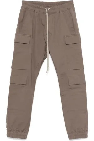 Rick Owens Spodnie, Mężczyzna, brązowy, S, Jasnobrązowe Szorty z wiązaniem w talii
