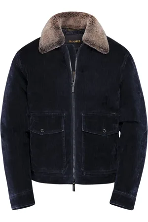 MOORER Kurtki, Mężczyzna, Niebieski, XL, Denim, Hendric-41 Dark BLU