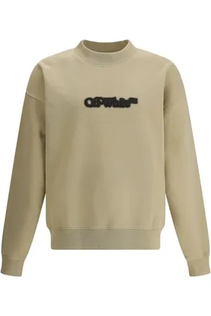 OFF-WHITE Bluzy, Mężczyzna, Beżowy, M, Bluza z logo beżowa