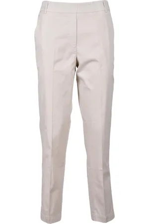 KILTIE Spodnie, Kobieta, Beżowy, M, Luźne Spodnie z Mieszanki Tencel