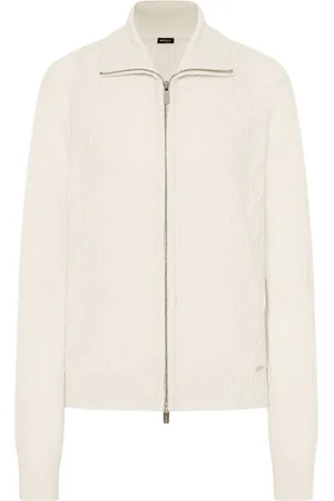 Kiton Swetry, Kobieta, Biały, M, Kaszmir, Luksusowa Sweter Kurtka Bomber