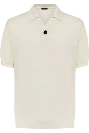 Kiton Koszulki, Mężczyzna, Beżowy, M, Minimalny Polo z Bawełny