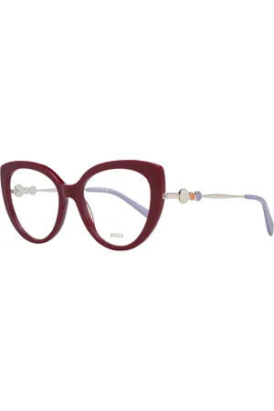 Emilio Pucci Akcesoria, Kobieta, Czerwony, ONE SIZE, Czerwone Okulary Optyczne Cat Eye