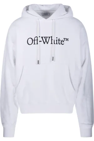 OFF-WHITE Bluzy, Mężczyzna, Biały, L, Duży Książkowy Skate Hoodie