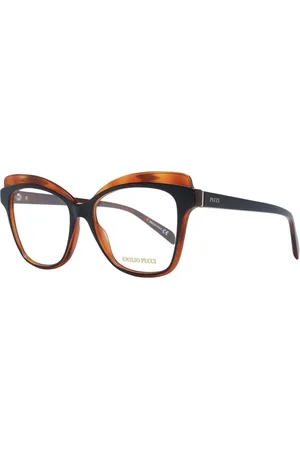 Emilio Pucci Akcesoria, Kobieta, brązowy, ONE SIZE, Brązowe Okulary Optyczne Motylkowe