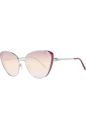 Emilio Pucci Akcesoria, Kobieta, Szary, ONE SIZE, Srebrne Okulary Kocie Oczy