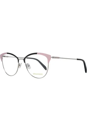 Emilio Pucci Akcesoria, Kobieta, Szary, ONE SIZE, Wintage Cat Eye Metalowe Oprawki Optyczne
