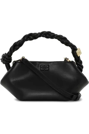 Ganni Torebki, Kobieta, Czarny, ONE SIZE, Bou Bag Mini Metallic Butterfly Logo