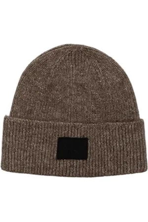 Calvin Klein Akcesoria, Mężczyzna, brązowy, ONE SIZE, Gumowa czapka z mankietem