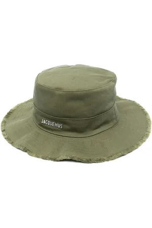 Jacquemus Akcesoria, Mężczyzna, Zielony, 62 CM, Khaki Kapelusz Wiaderko z Karczocha