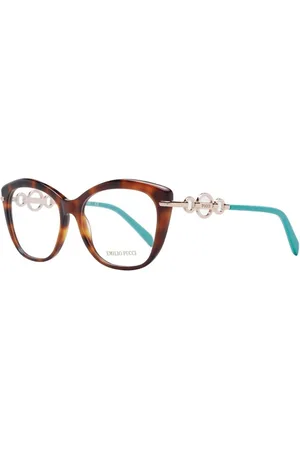 Emilio Pucci Akcesoria, Kobieta, brązowy, ONE SIZE, Brązowe Okulary Optyczne w Stylu Motyla dla Kobiet