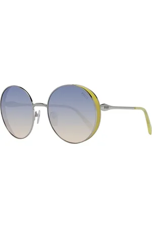 Emilio Pucci Akcesoria, Kobieta, Szary, ONE SIZE, Stylowe okrągłe szare okulary przeciwsłoneczne