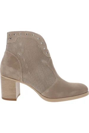 Nero Giardini Buty, Kobieta, Beżowy, 37 EU, Zamsz, Zamszowe botki damskie