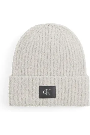 Calvin Klein Akcesoria, Kobieta, Szary, ONE SIZE, Akrylowy Beanie Hat