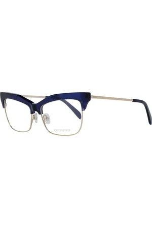 Emilio Pucci Akcesoria, Kobieta, Niebieski, ONE SIZE, Niebieskie Okulary Optyczne Damskie