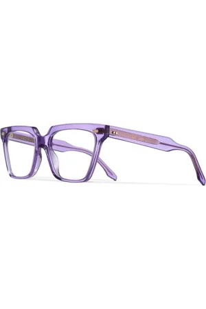 Cutler and Gross Akcesoria, unisex, Fioletowy, ONE SIZE, Fioletowe Okulary Optyczne z Kryształem