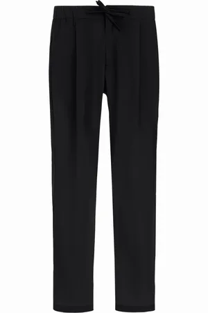 HERNO Spodnie, Mężczyzna, Czarny, 2XL, Nylon, Czarne Spodnie z Nylonu z Elastanem i Troczkiem