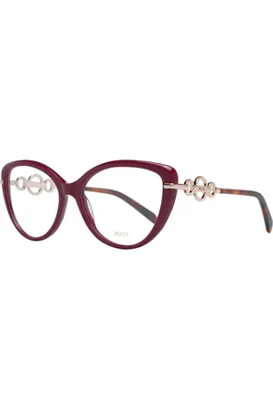 Emilio Pucci Akcesoria, Kobieta, Czerwony, ONE SIZE, Czerwone Okulary Optyczne Cat Eye