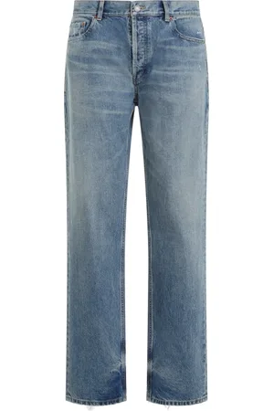 Saint Laurent Jeansy, Mężczyzna, Niebieski, W30, Bawełna, Jeansyy bawełniane o luźnym, prostym kroju