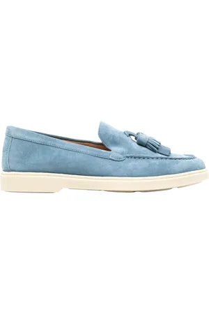 santoni Buty, Kobieta, Niebieski, 37 EU, Skóra, Eleganckie, wsuwane mokasyny z gumową podeszwą