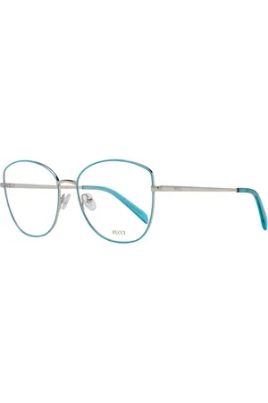 Emilio Pucci Akcesoria, Kobieta, Niebieski, ONE SIZE, Turkusowe Okulary Optyczne w Stylu Motyla