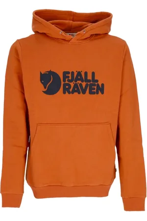 Fjällräven Bluzy, Mężczyzna, brązowy, L, Terracotta Logo Hoodie Długi Rękaw