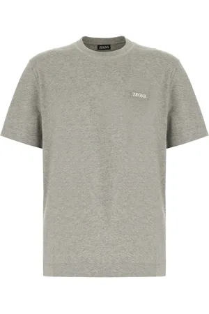 Ermenegildo Zegna Koszulki, Mężczyzna, Szary, S, Luźny Bawełniany T-shirt dla Mężczyzn