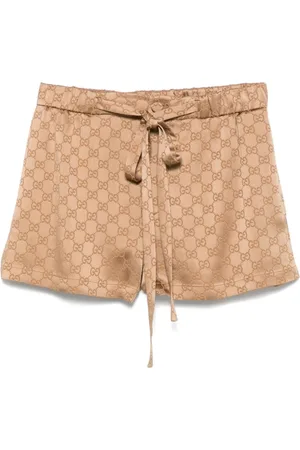 Gucci Szorty, Kobieta, Beżowy, S, Beżowe Szorty z Elastycznym Pasem