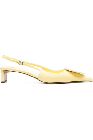 Jacquemus Buty, Kobieta, Żółty, 40 EU, Czarne Slingbacki