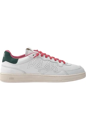 P448 Buty, Mężczyzna, Biały, 40 EU, Białe Sneakersy z Czerwonymi Szczegółami