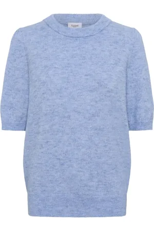 Saint Tropez Swetry, Kobieta, Niebieski, XS, Wełna, Sweter Hydrangea Melange