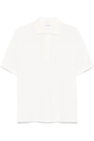 LARDINI Koszulki, Mężczyzna, Biały, M, Biała Koszulka Polo z Logo