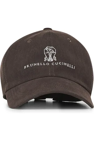 Brunello Cucinelli Akcesoria, Mężczyzna, brązowy, M, Ciemnobrązowe Stylowe Kapelusze