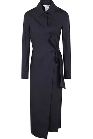 Max Mara Sukienki, Kobieta, Czarny, XS, Cytrusowa Sukienka z Długim Rękawem