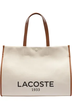 Lacoste Torebki, Kobieta, Beżowy, ONE SIZE, Elegancka torba na ramię z płótna