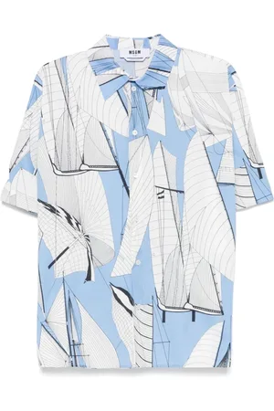 Msgm Koszule, Mężczyzna, Niebieski, L, Kornblękitna Koszula z Guzikami
