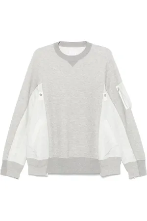 SACAI Bluzy, Mężczyzna, Szary, L, Szara Sweter z kieszenią na zamek