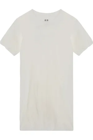 Rick Owens Koszulki, Mężczyzna, Biały, M, T-shirt z krótkim rękawem i okrągłym dekoltem