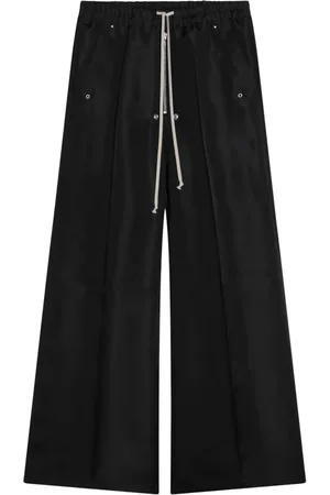 Rick Owens Spodnie, Mężczyzna, Czarny, M, Luźne Spodnie Baggy