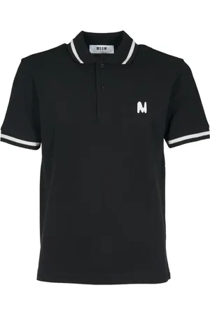 Msgm Koszulki, Mężczyzna, Czarny, M, Czarne Polo T-shirty i Pola